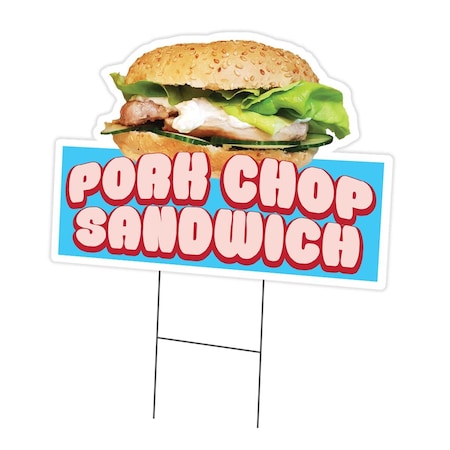 Amistad 18 x 24 in. Yard Sign & Stake - Pork Chop Sandwich AM2018688